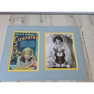 Signed claudette Colbert‎ Cleopatra vintage cecil demilles photo advertisement